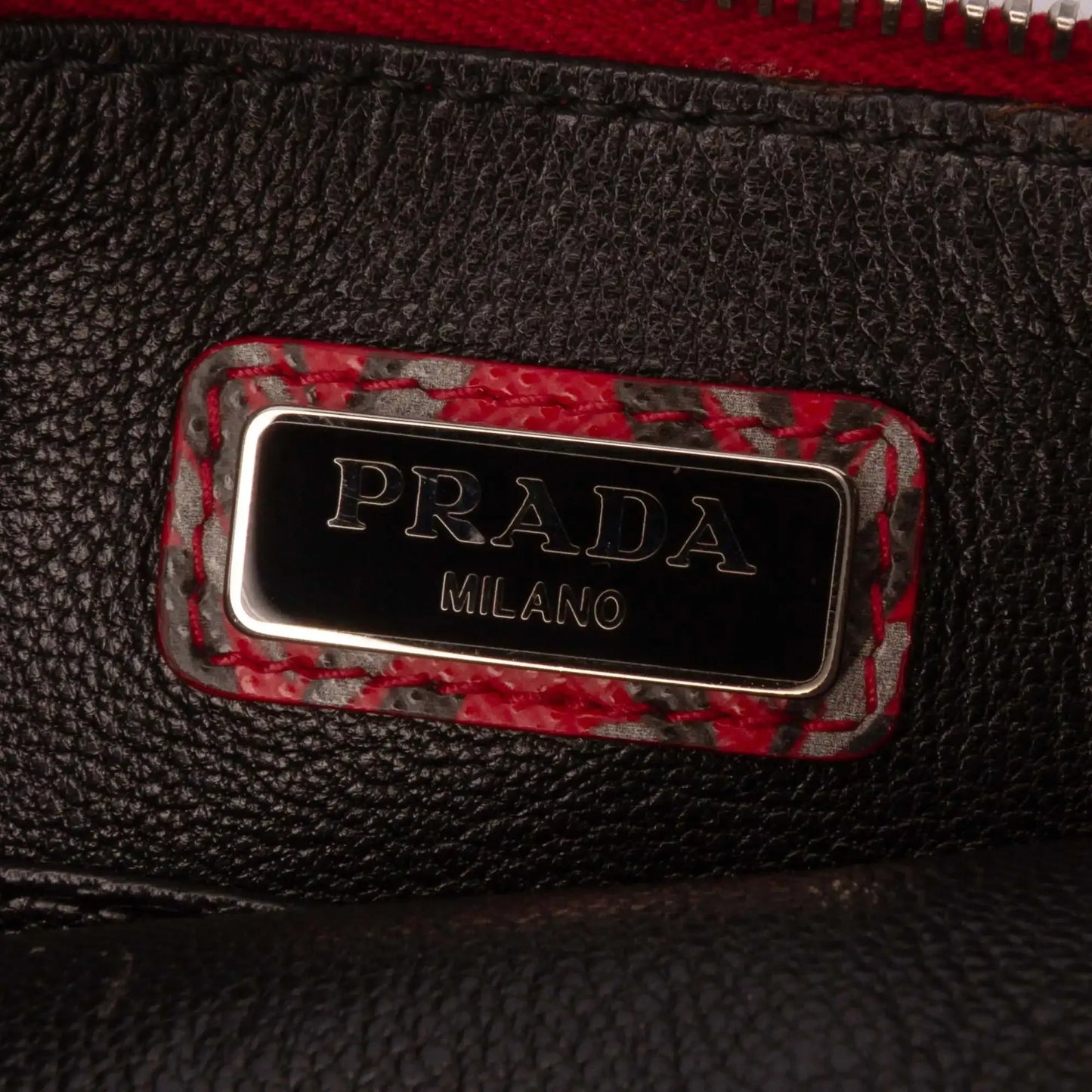 Prada Printed Saffiano Clutch