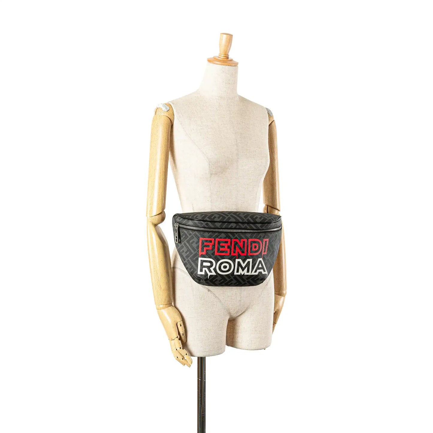Fendi Zucca Coated Canvas Logo Belt Bag