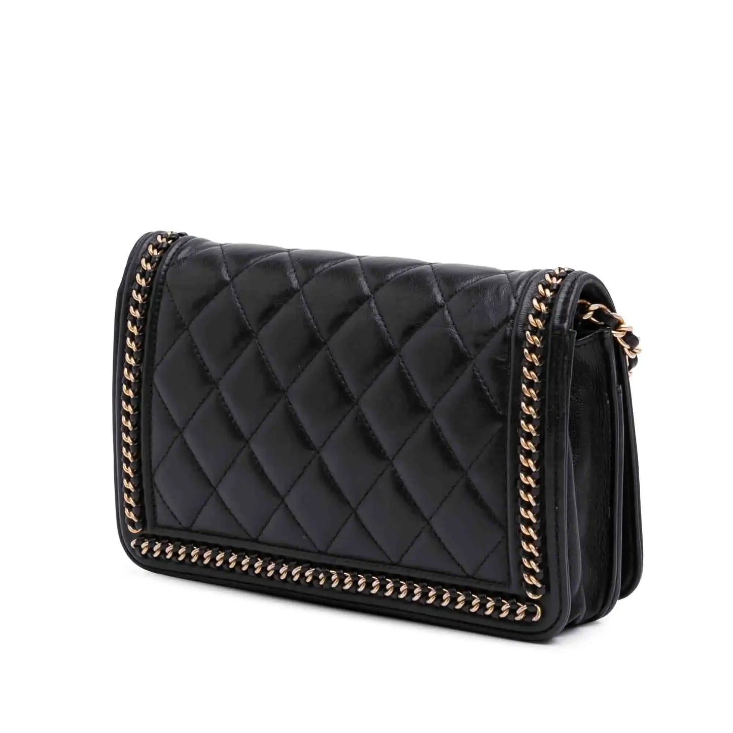 Chanel Quilted Calfskin Chain Around Boy Wallet On Chain