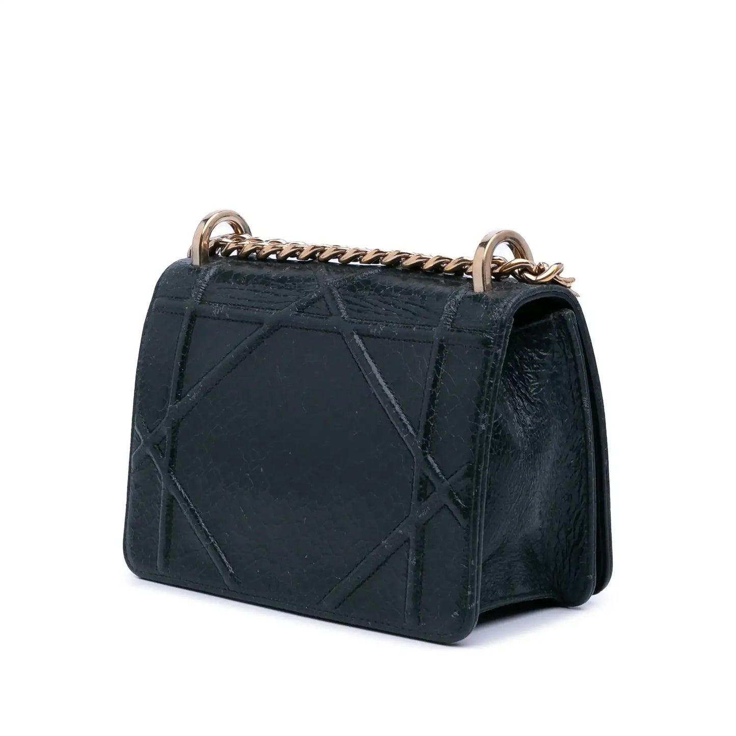 Dior Mini Crackled Deerskin Diorama Flap
