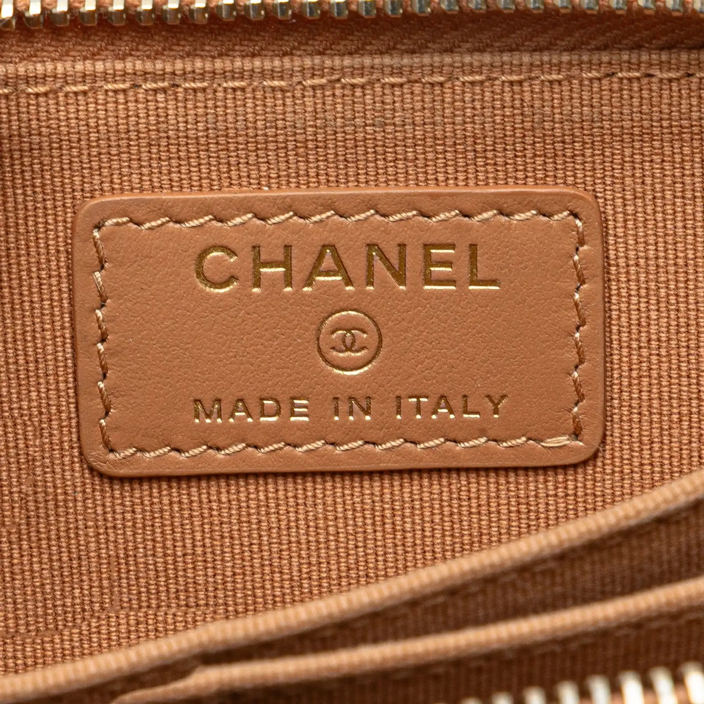 Chanel CC Quilted Caviar Zip Around Coin Purse