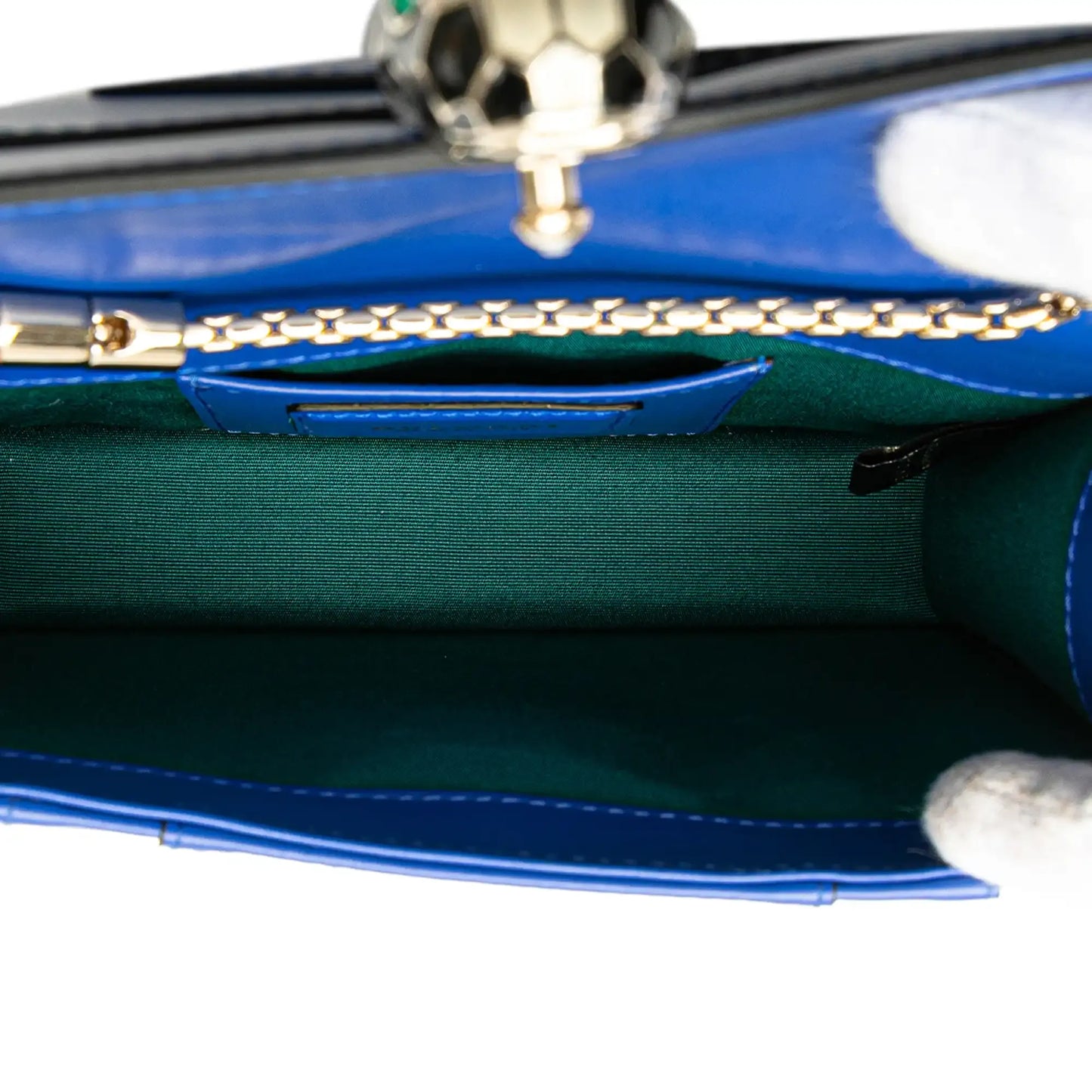 Bvlgari Small Leather Square Serpenti Forever Chain Crossbody