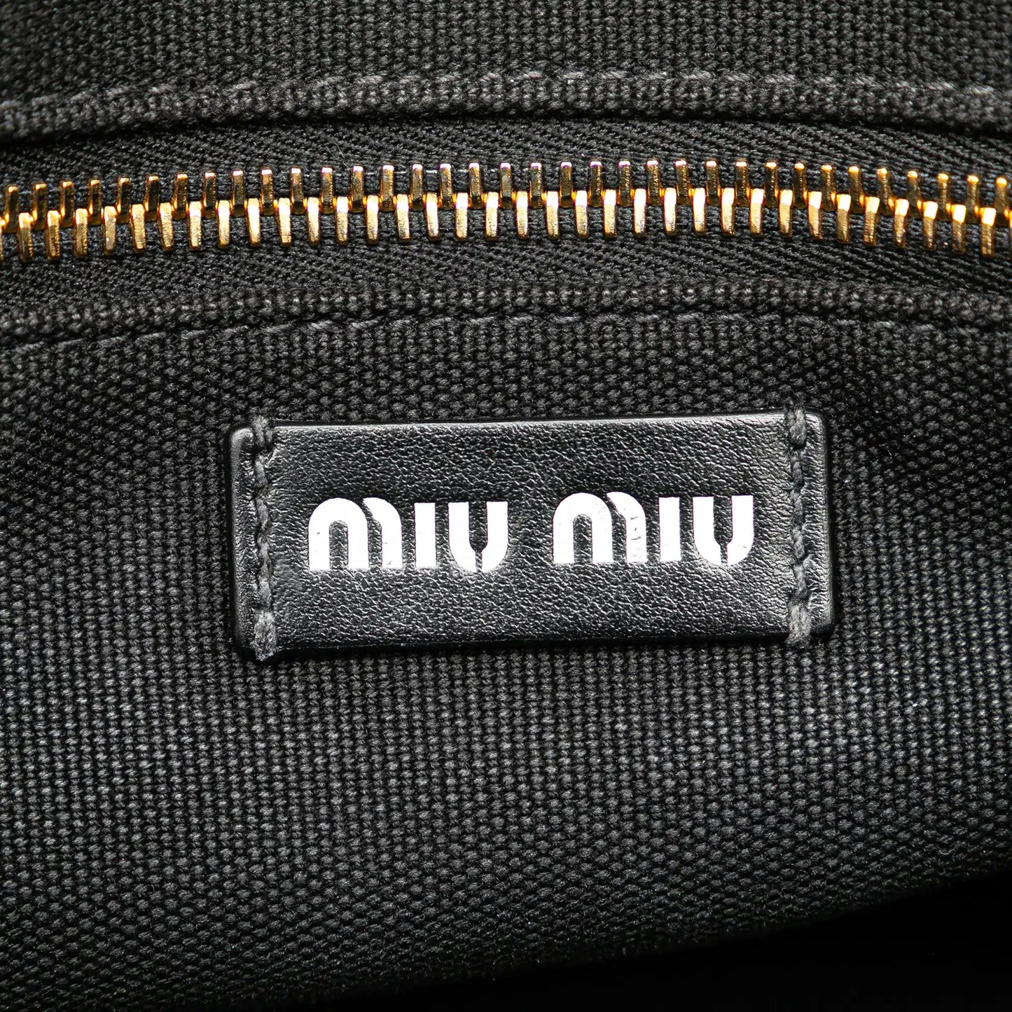 Miu Miu Small Canapa Canvas and leather Logo Satchel