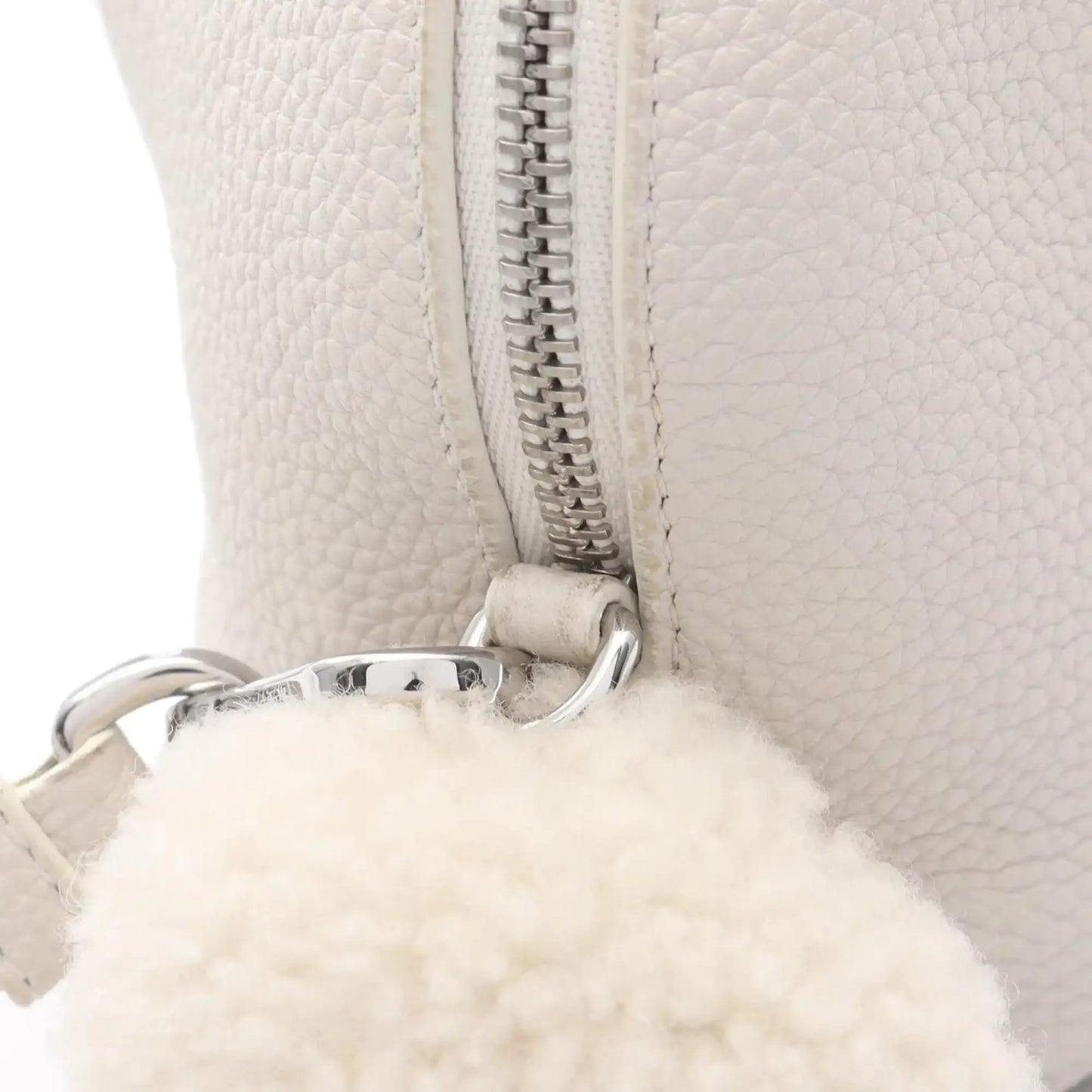 Loewe Mini Calfskin Shearling Bunny Crossbody