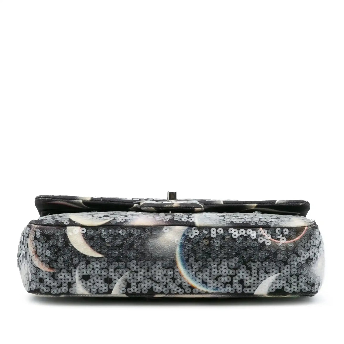 Chanel Medium Classic Canvas Sequin Moon Double Flap