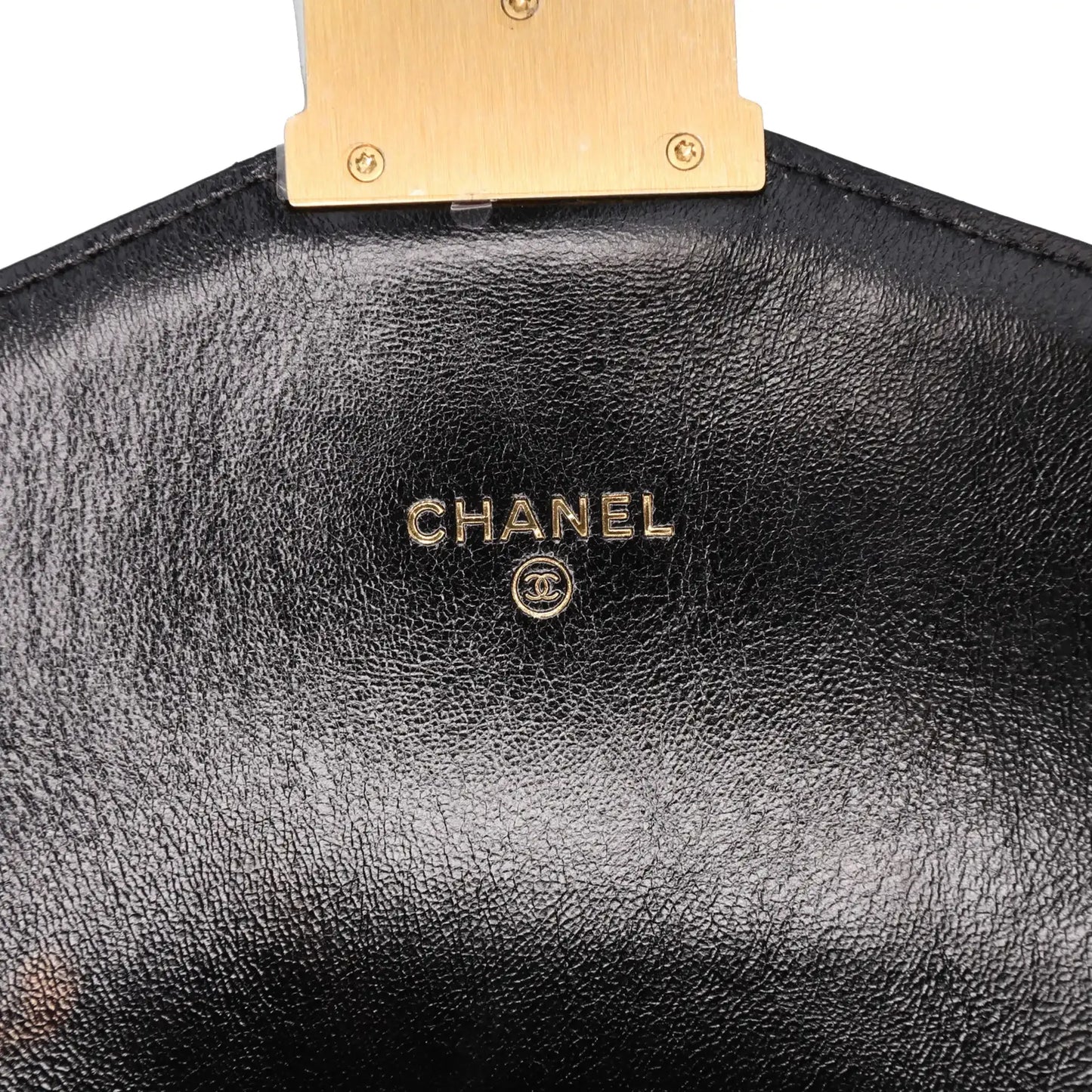 Chanel Paris Hamburg Chevron Lambskin Clutch