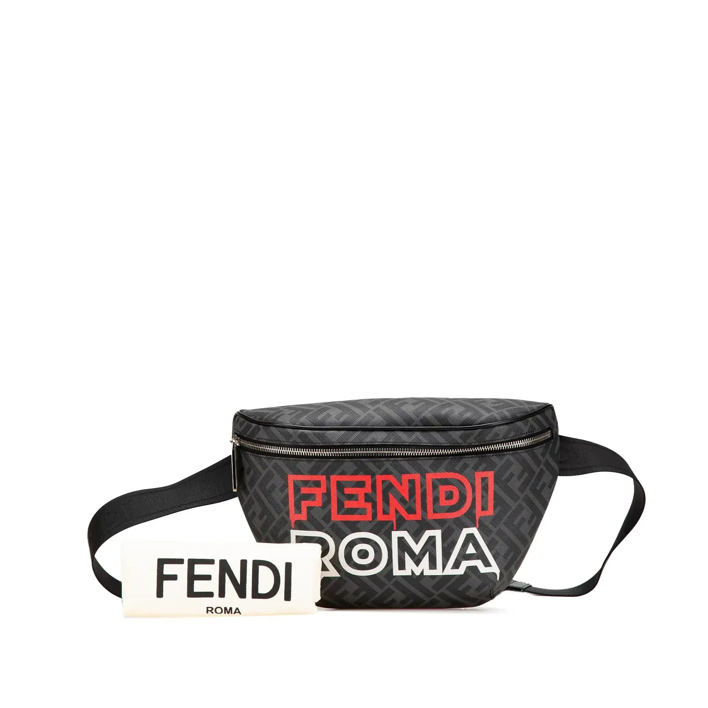 Fendi Zucca Coated Canvas Logo Belt Bag