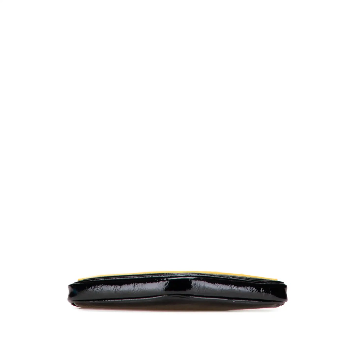 Gucci Patent and Rubber Game Patch Logo Wristlet Bag