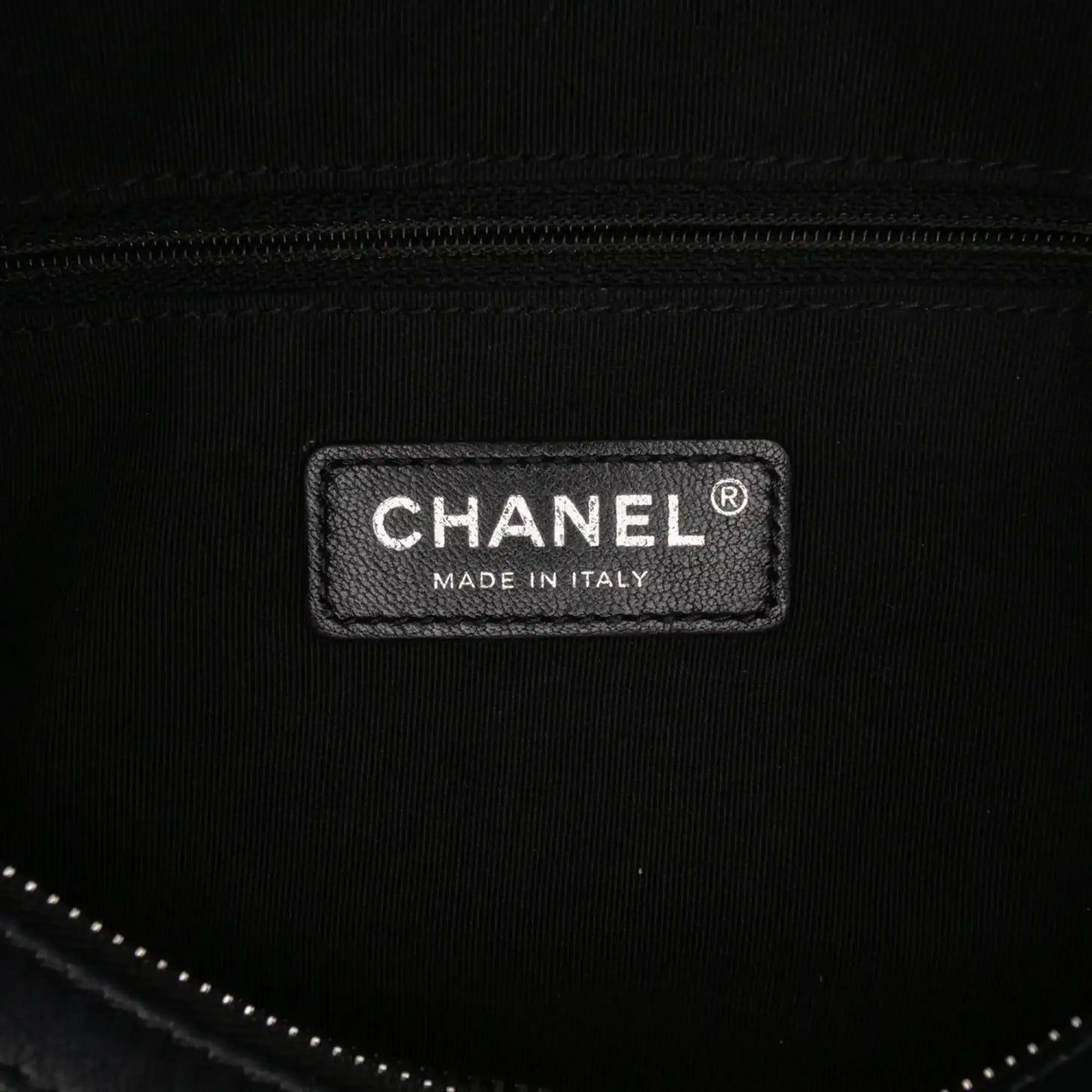 Chanel Calfskin Signature Chain 20s Bowling Bag