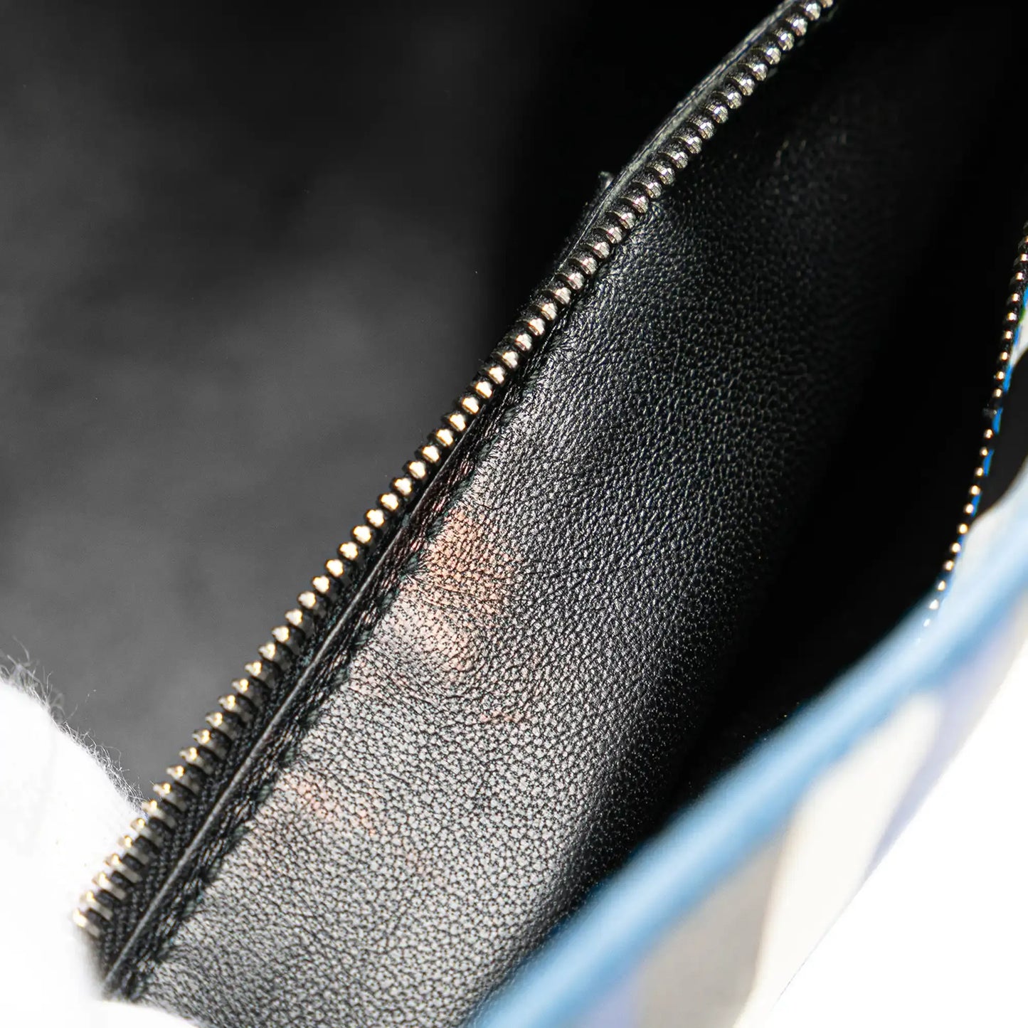 Balenciaga Mini Leather Striped Papier A6 Zip Around Satchel