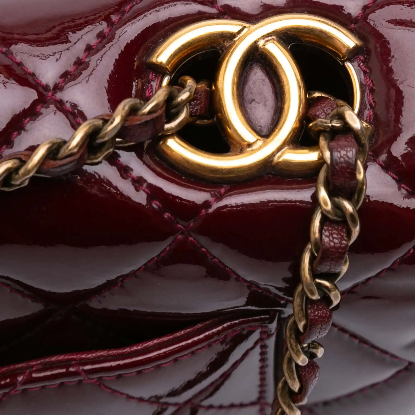 Chanel Paris-Salzburg Medium Patent Goatskin CC Eyelet Flap