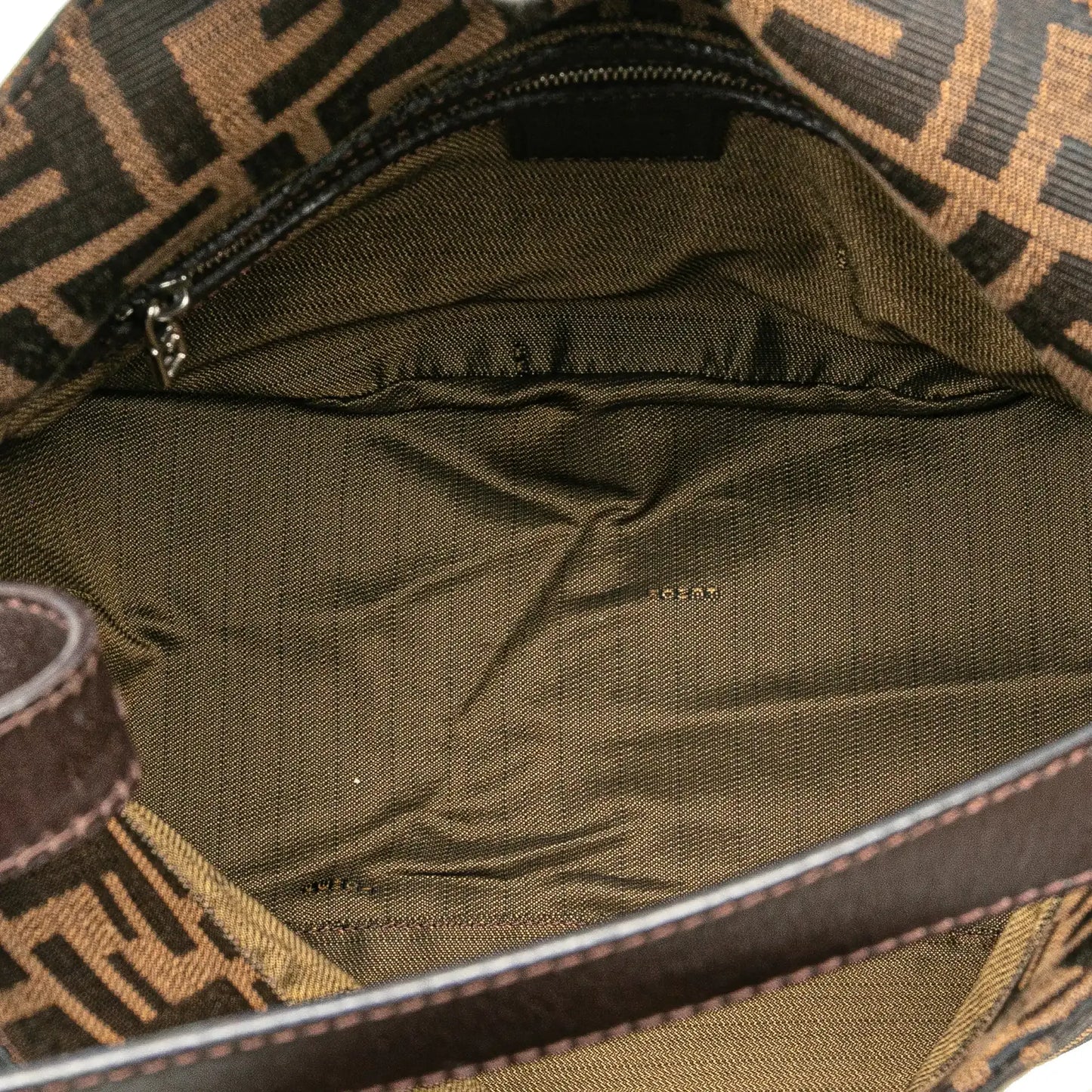 Fendi Zucca Canvas Double Flap Mamma