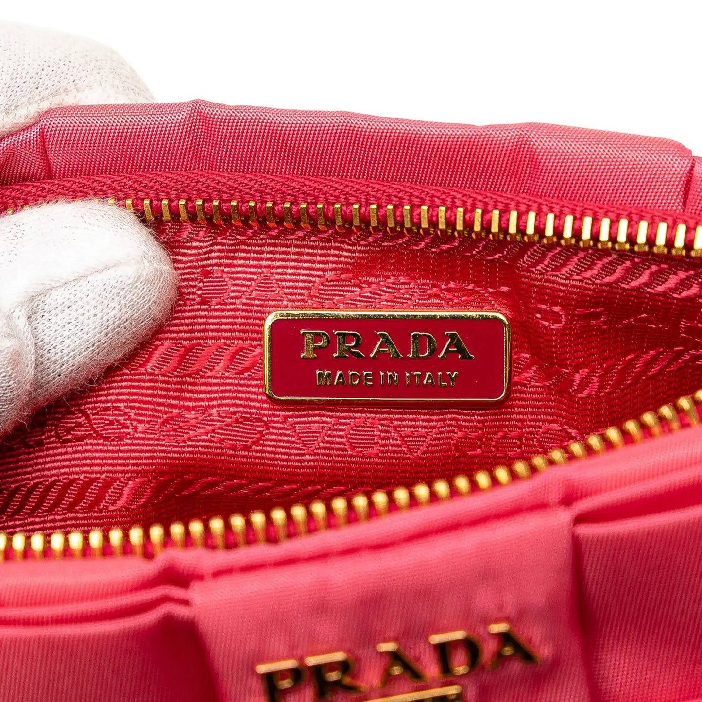 Prada Tessuto Bow Wristlet Clutch