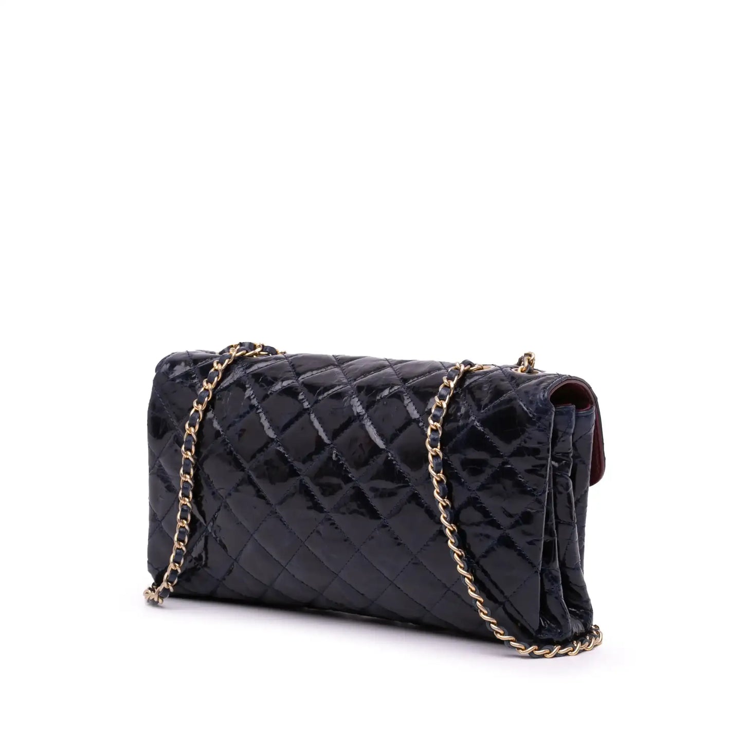 Chanel CC Crackled Glazed Calfskin Accordion Flap