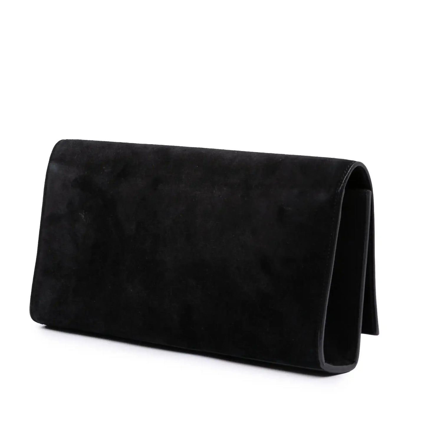 Saint Laurent Suede Classic Monogram Cassandre Tassel Clutch