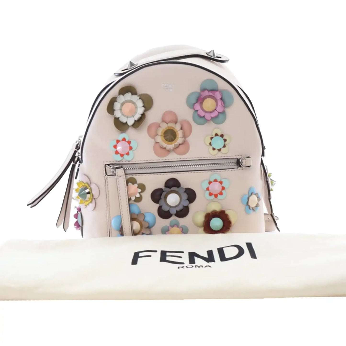Fendi Mini Leather Vitello By The Way Flowerland Backpack