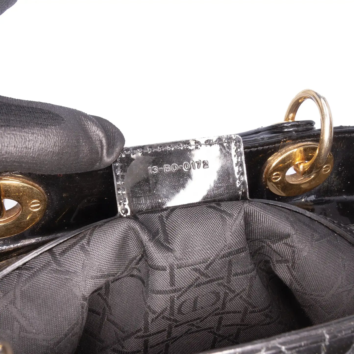 Dior Large Patent Cannage Lady