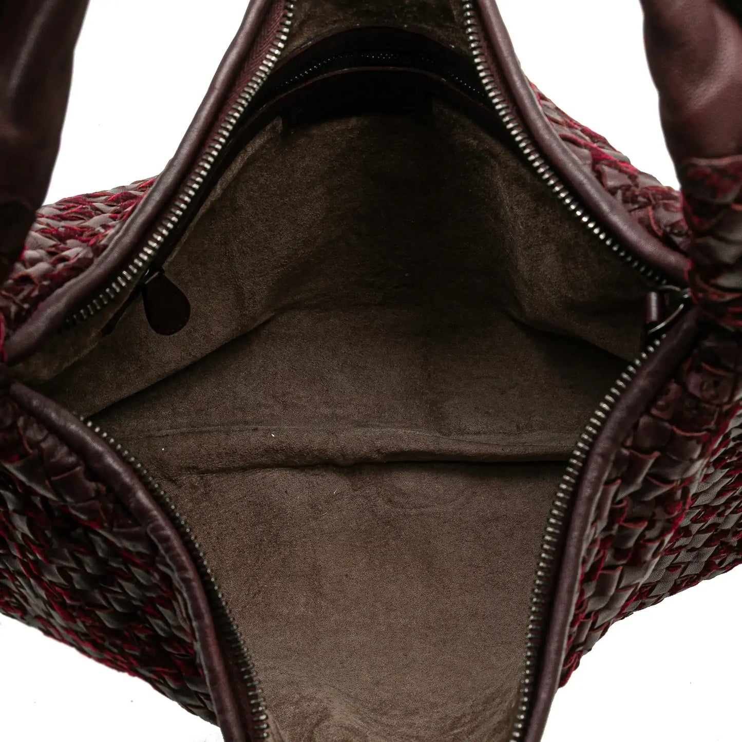 Bottega Veneta Medium Nappa Velours Intrecciato Fuzzy Veneta Hobo
