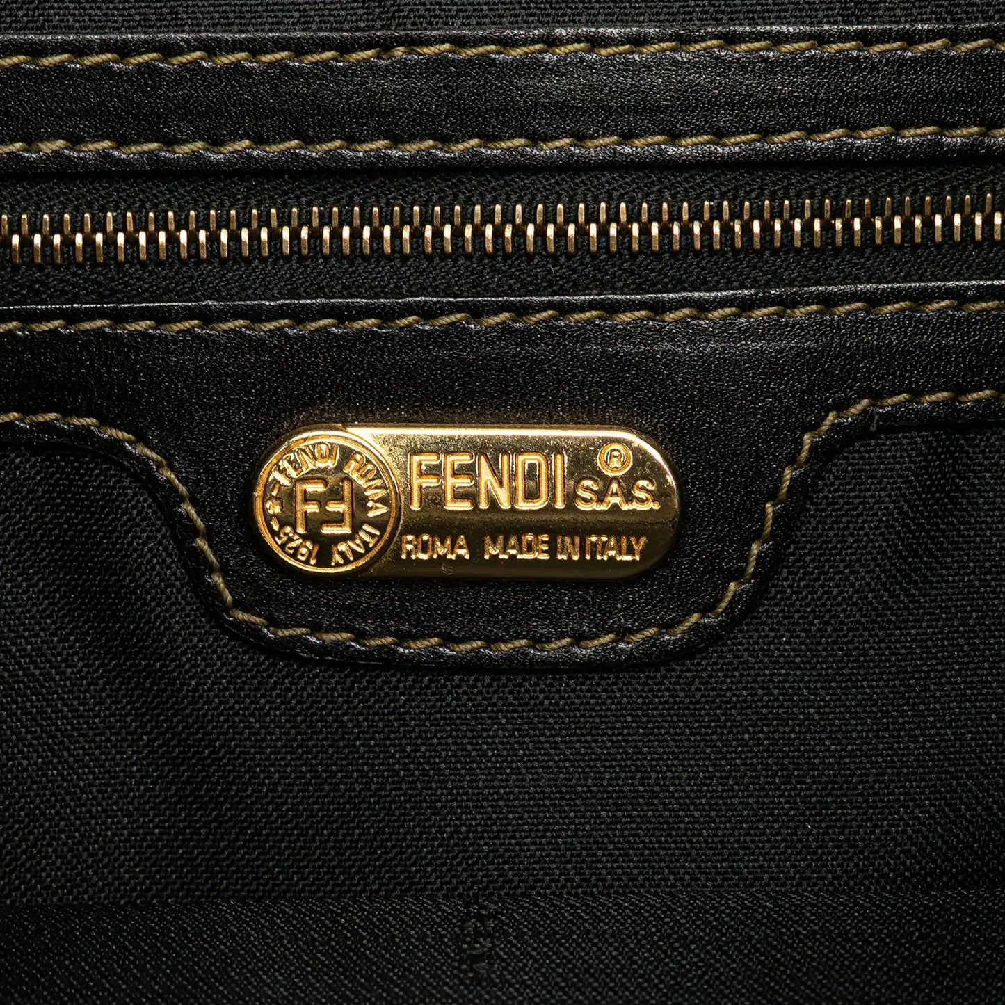 Fendi Pequin Coated Canvas Drawstring Backpack