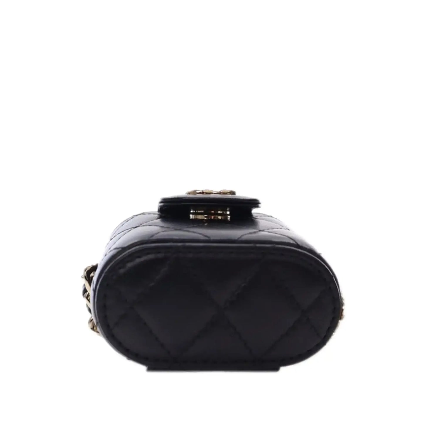 Chanel Mini Quilted Lambskin Resin Elegant Chain Tubular Vanity Case