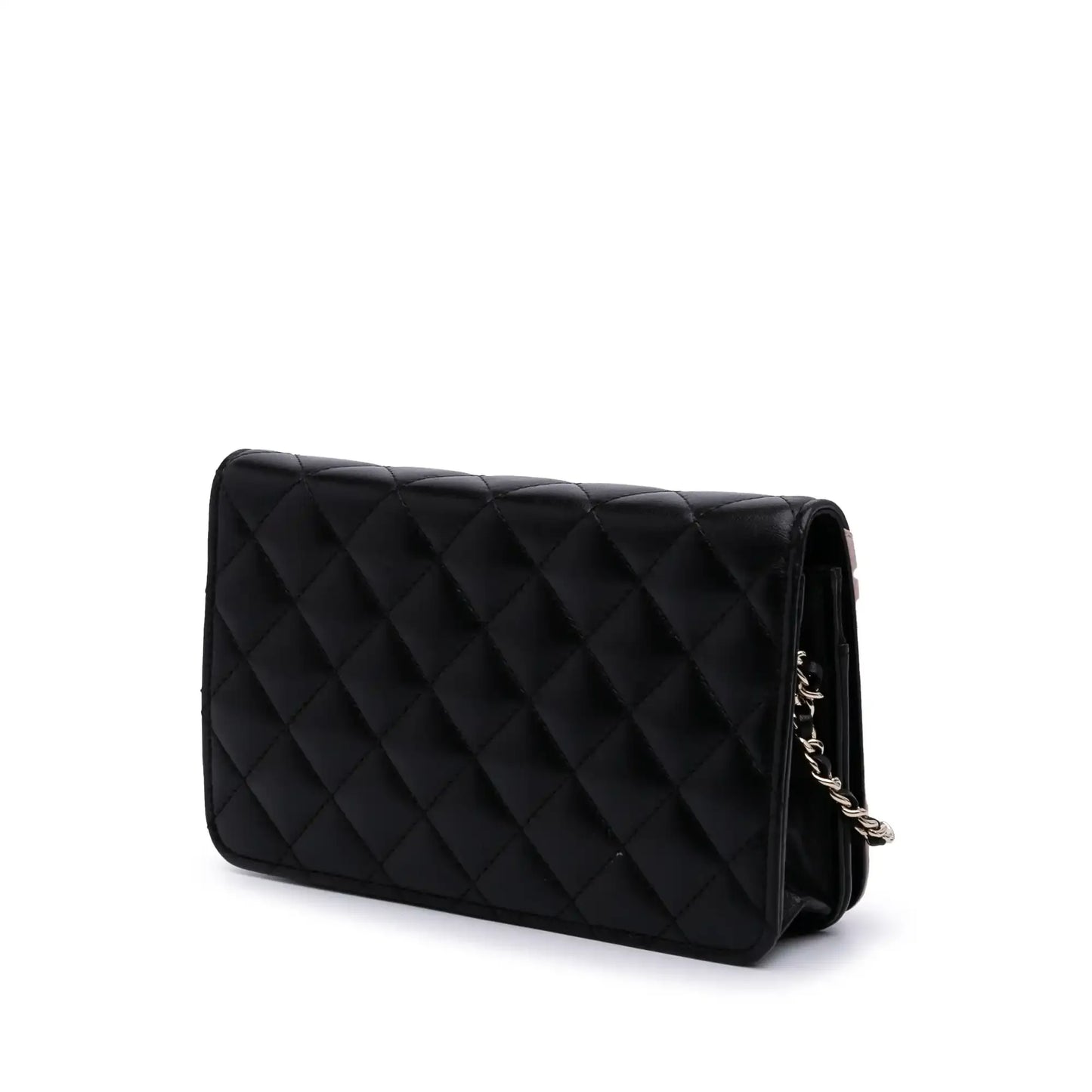 Chanel Bicolor Quilted Lambskin Camellia Wallet on Chain