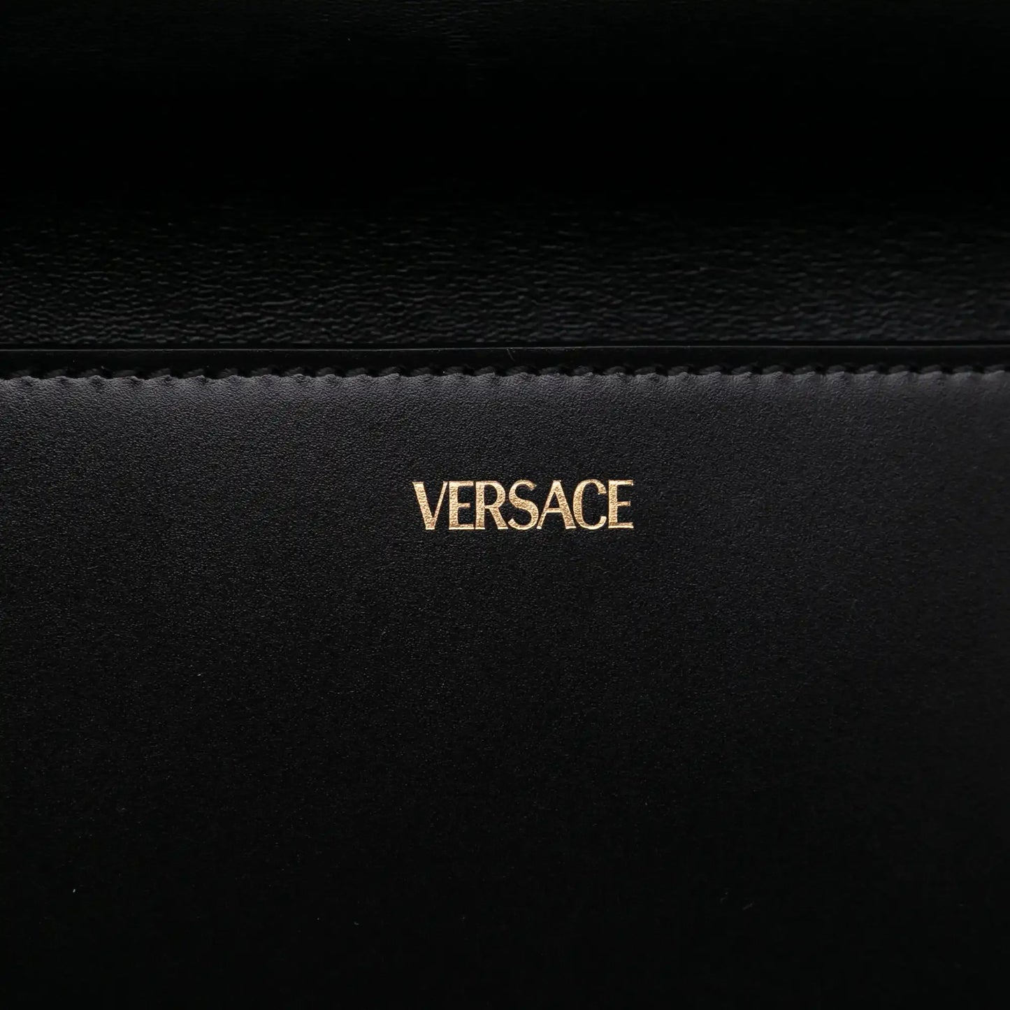 Versace Leather Greca Goddess Clutch