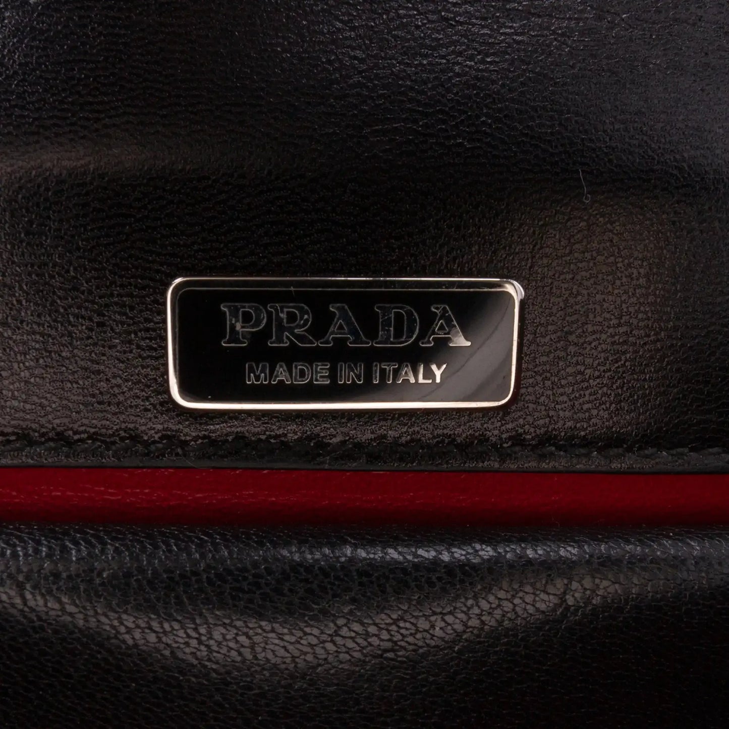 Prada Goatskin Woven Madras Crossbody