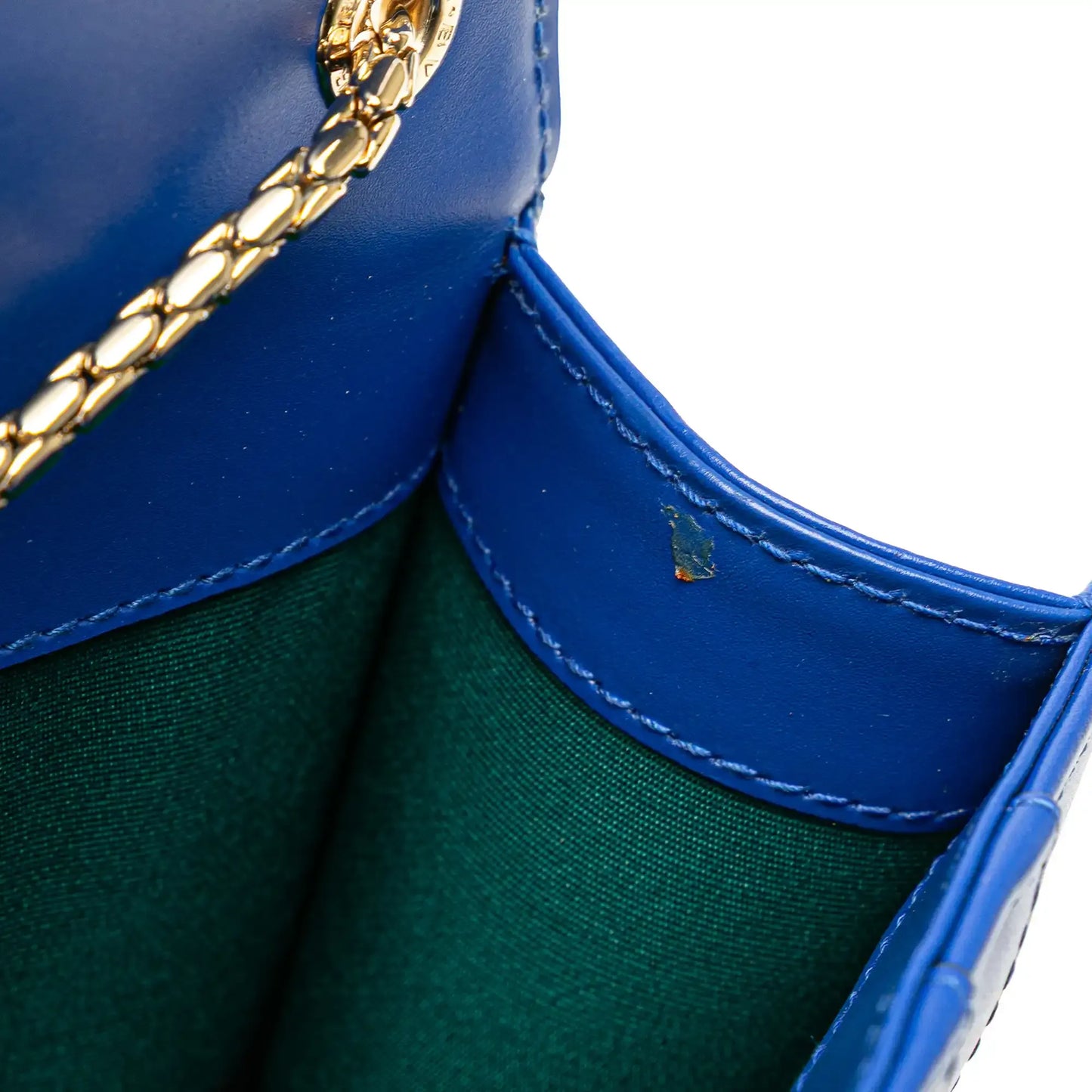 Bvlgari Small Leather Square Serpenti Forever Chain Crossbody