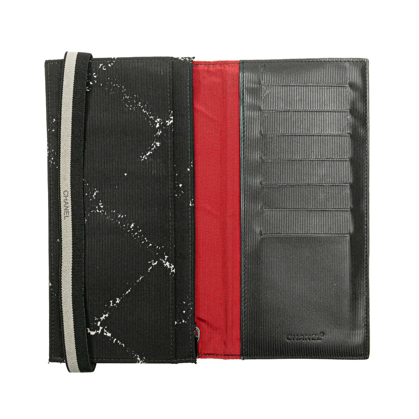 Chanel Old Travel Line Nylon Bifold Long Wallet