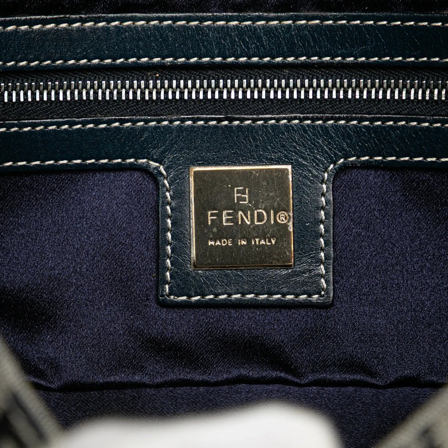Fendi Zucchino Canvas Shoulder Bag