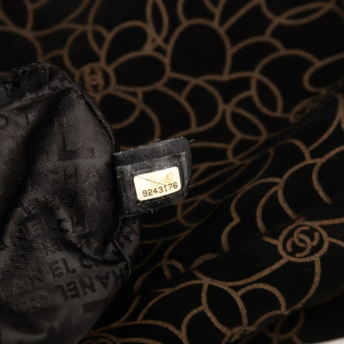 Chanel CC Suede Camellia Hobo