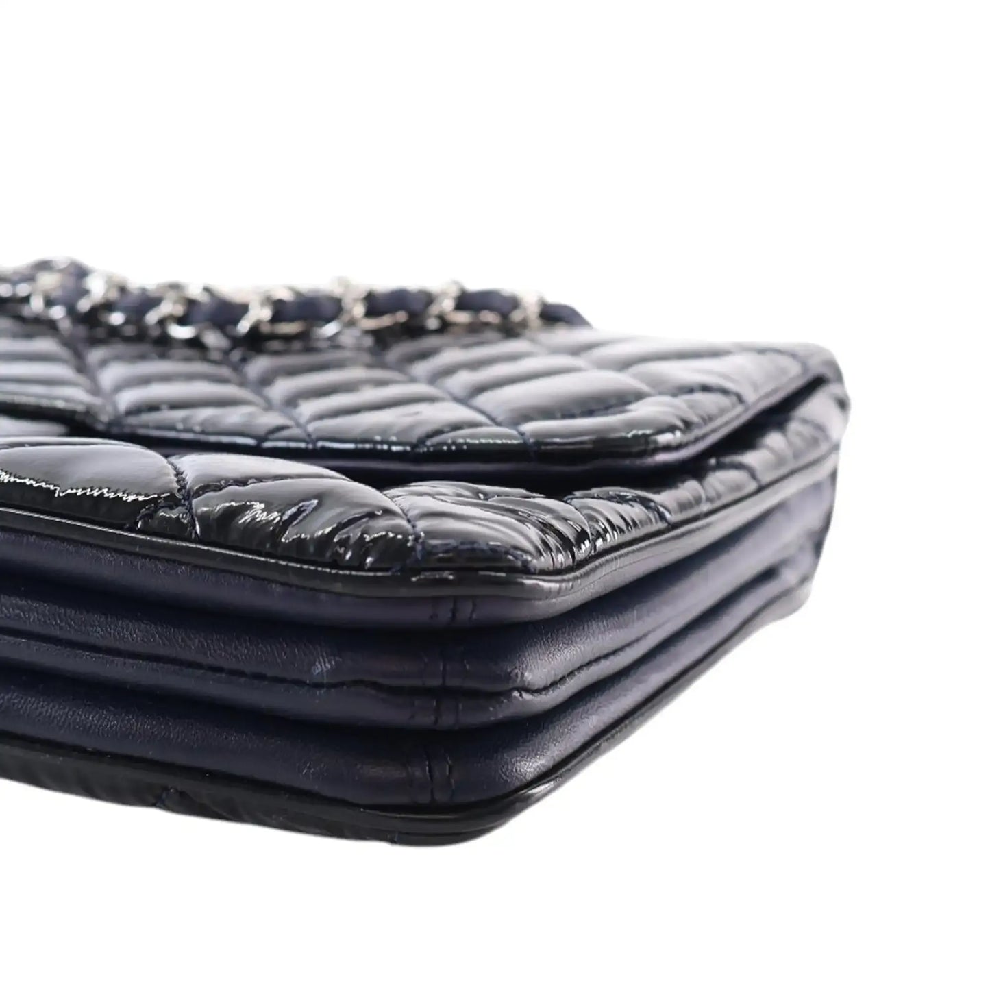 Chanel Jumbo Quilted Patent 3 Compartment Flap