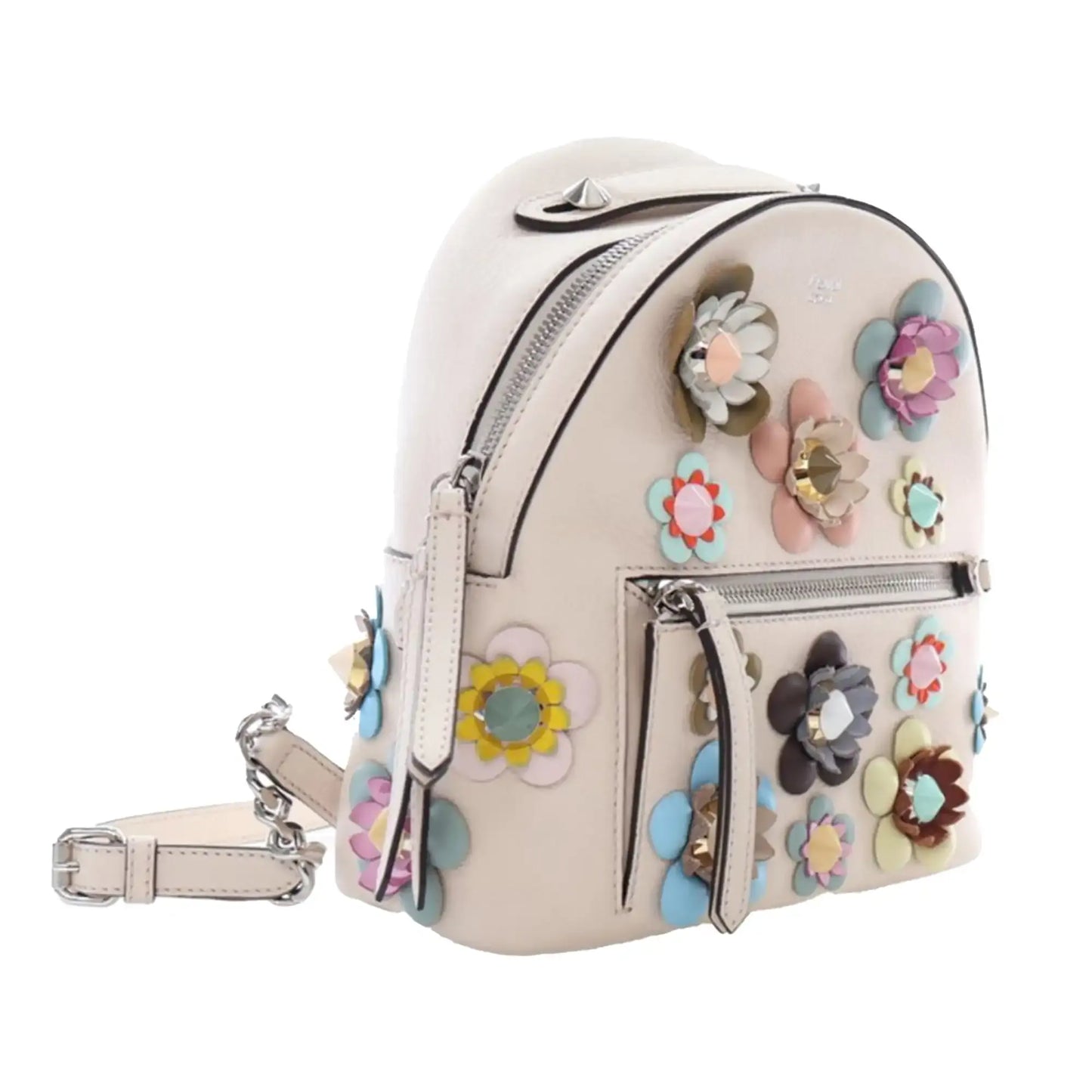 Fendi Mini Leather Vitello By The Way Flowerland Backpack