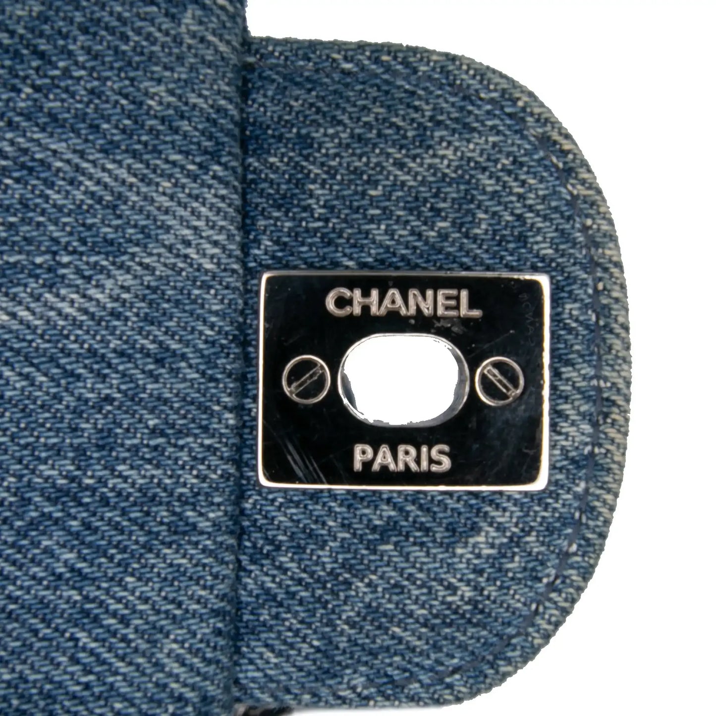 Chanel Mini Square CC Quilted Denim Single Flap