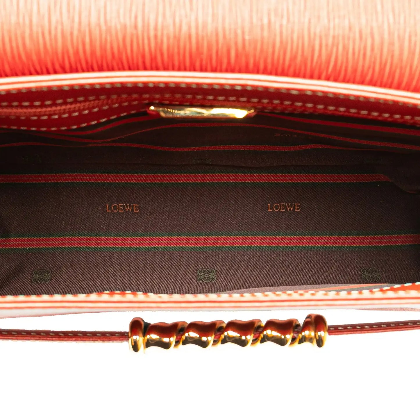 Loewe Leather Velazquez Twist Clutch