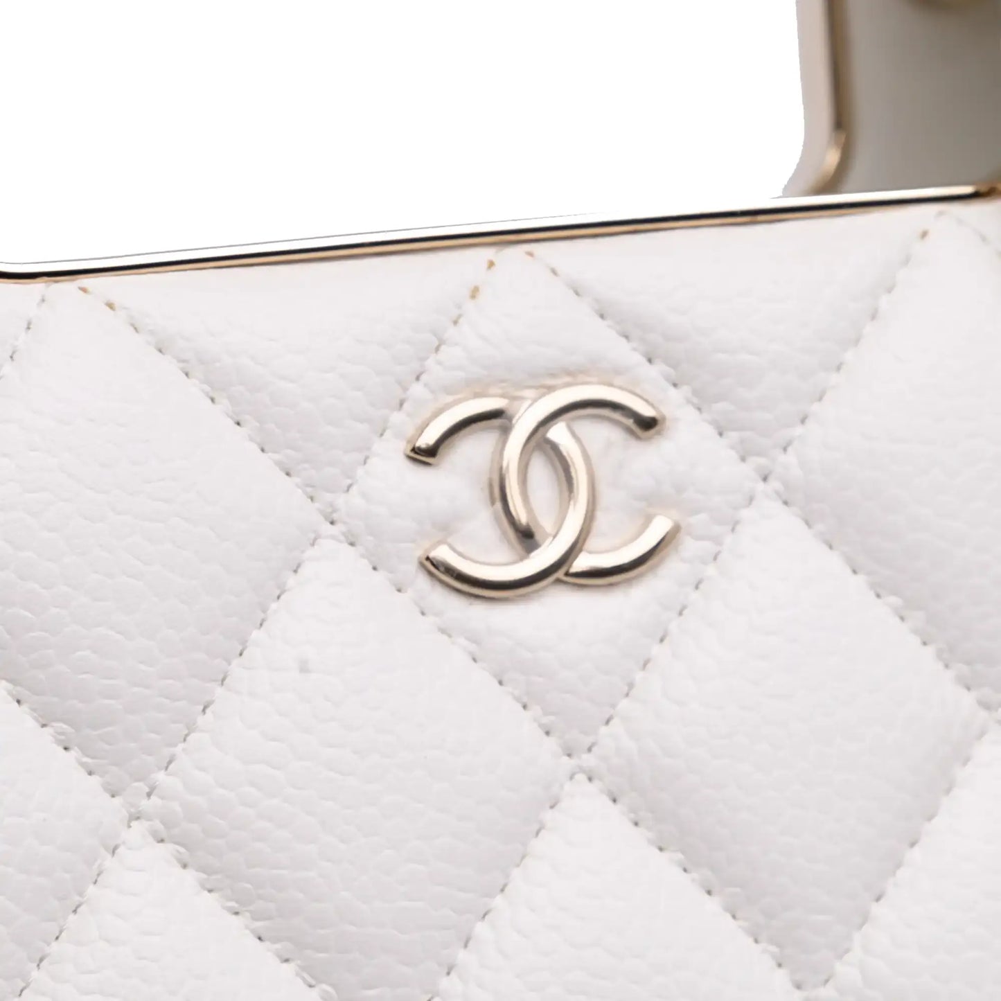 Chanel Mini Quilted Caviar Cut Out Evening Tote