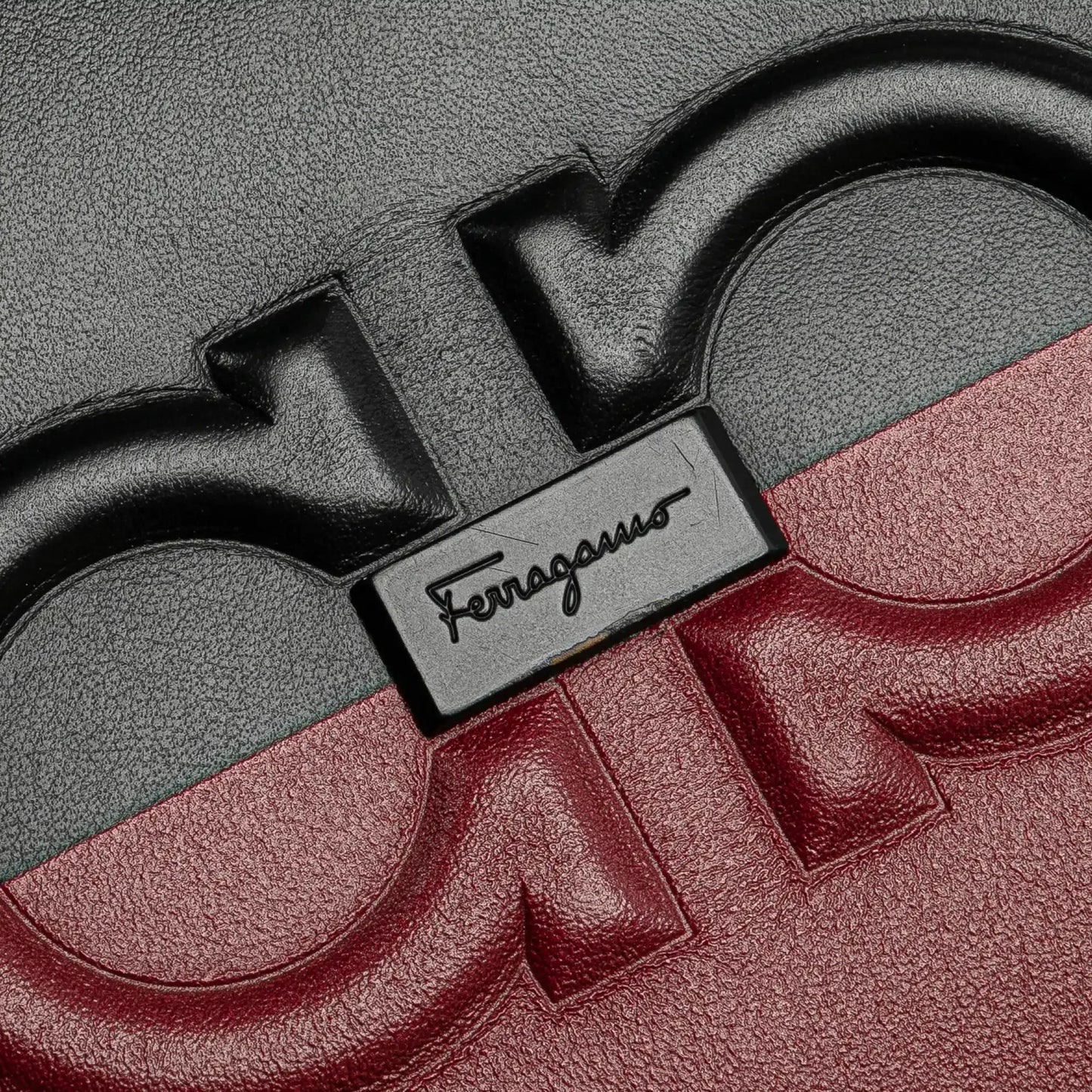 Ferragamo Leather Gancini Clutch