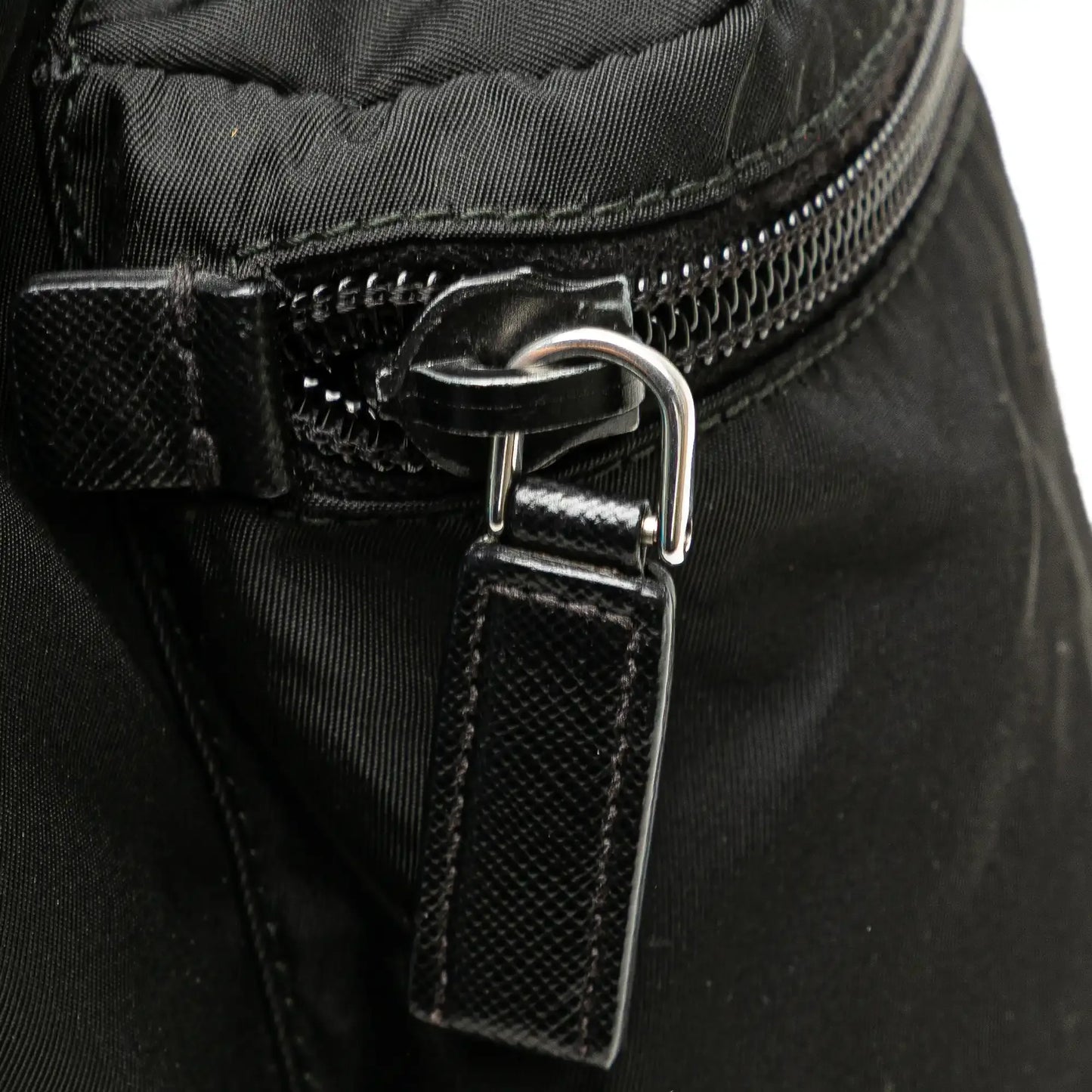 Prada Saffiano Trimmed Tessuto Backpack