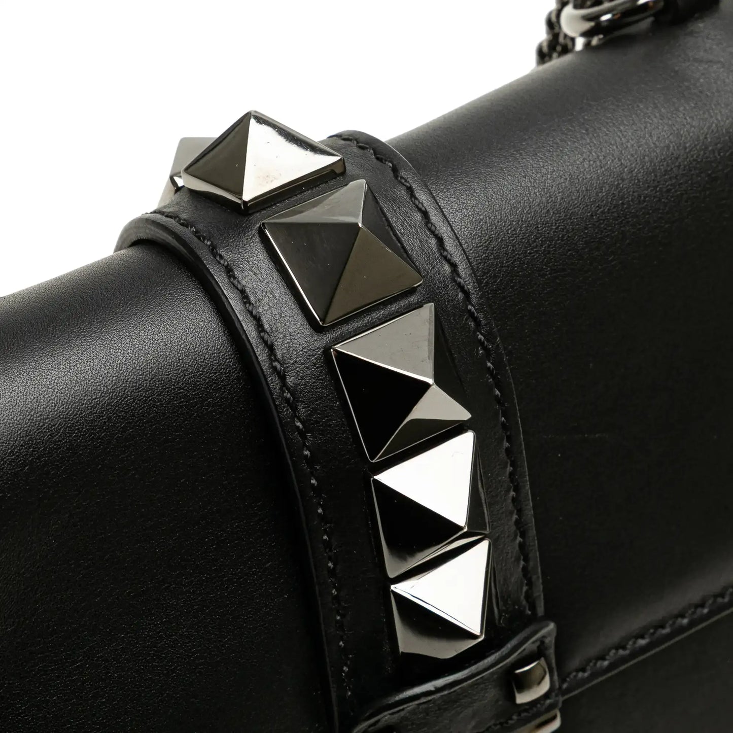 Valentino Small Leather Rockstud Glam Lock Crossbody