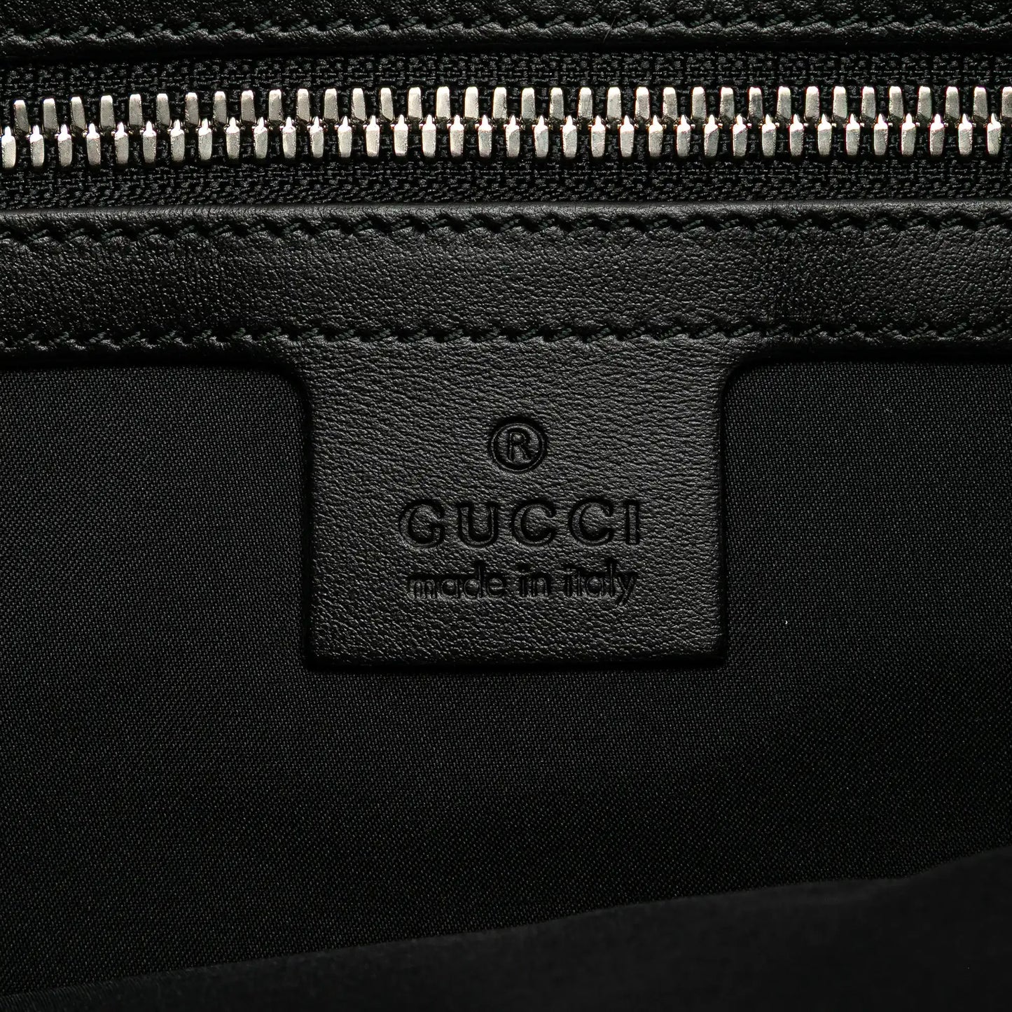 Gucci Leather Gucci Ghost Drawstring Backpack