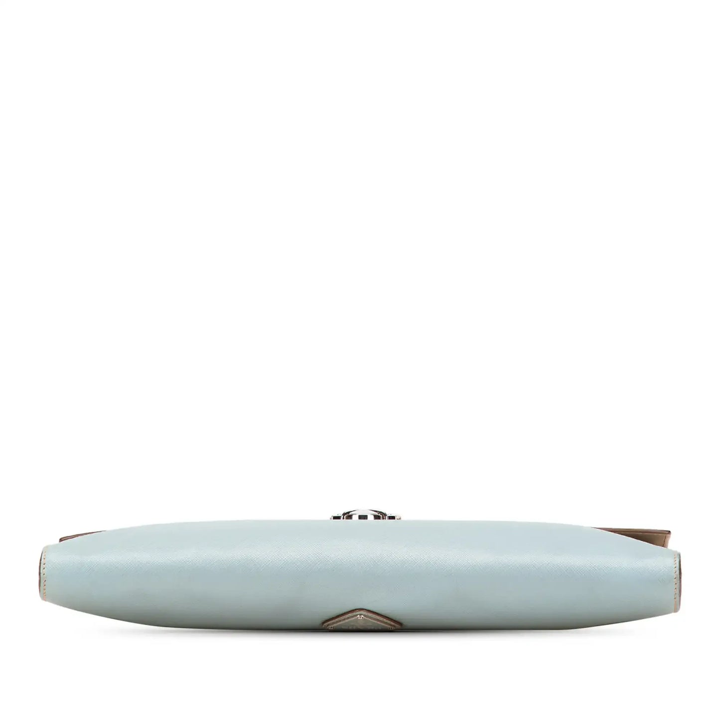 Prada Bicolor Saffiano Envelope Pushlock Clutch