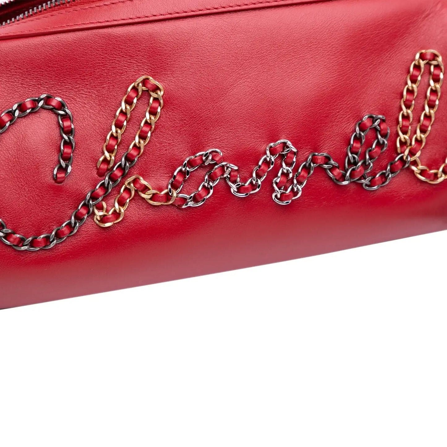 Chanel Calfskin Signature Chain 20s Bowling Bag
