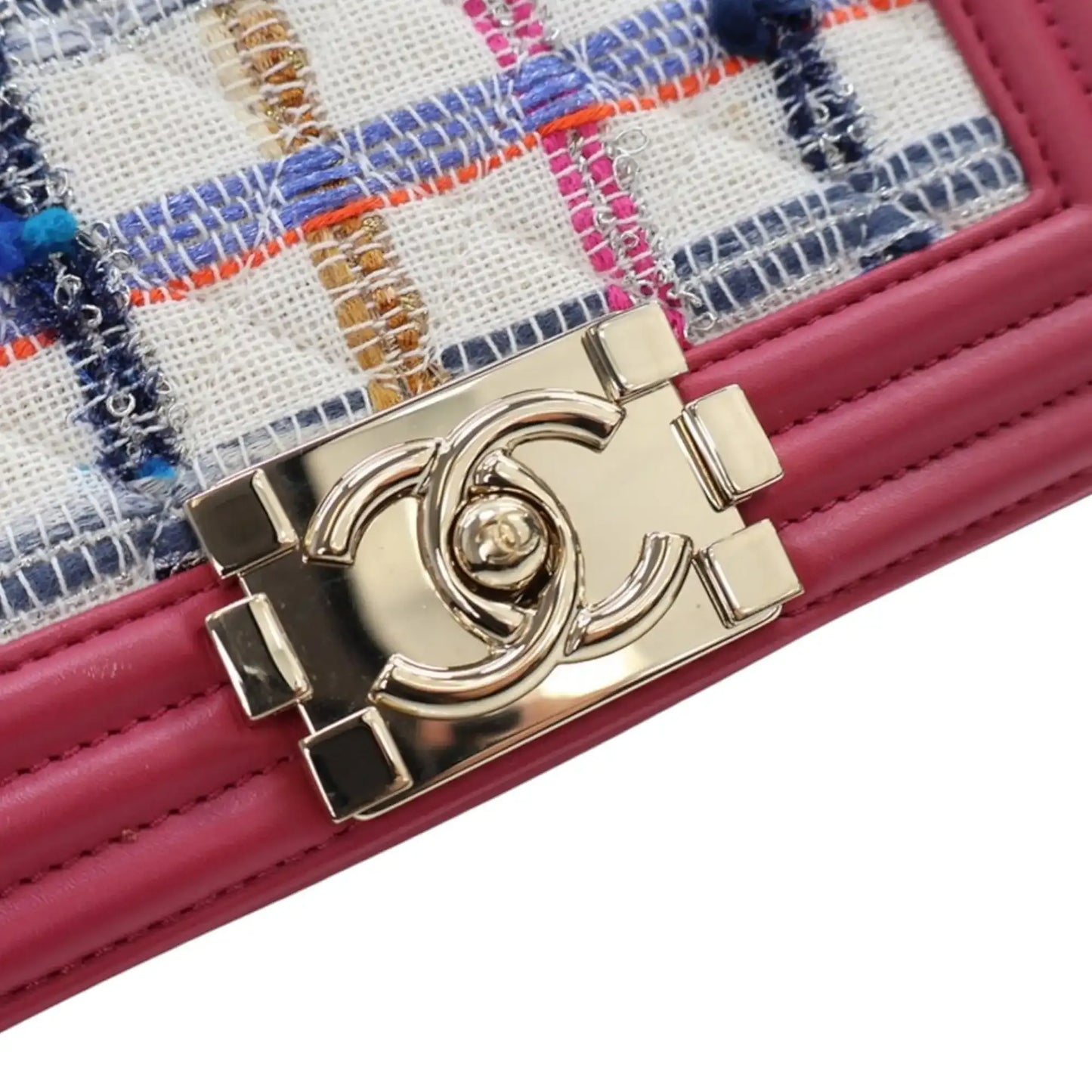Chanel Small Tweed and Lambskin Boy Flap