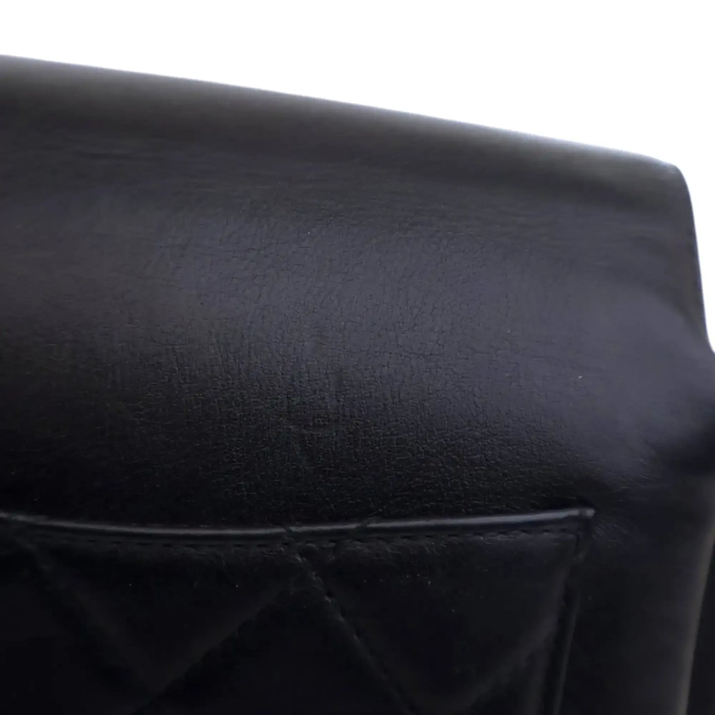 Chanel Quilted Goatskin Side Chain Compartment Flap