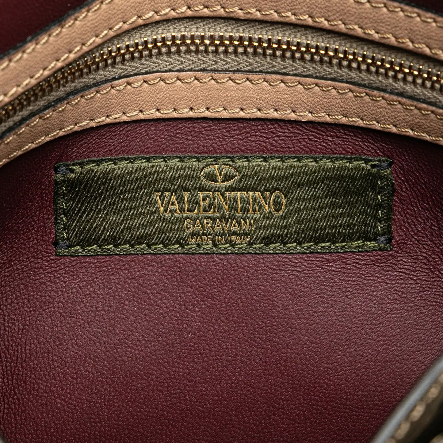 Valentino Canvas and Nappa Camouflage Rockstud Wristlet Clutch