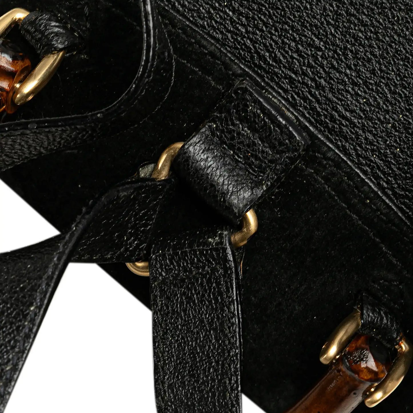 Gucci Suede Bamboo Backpack