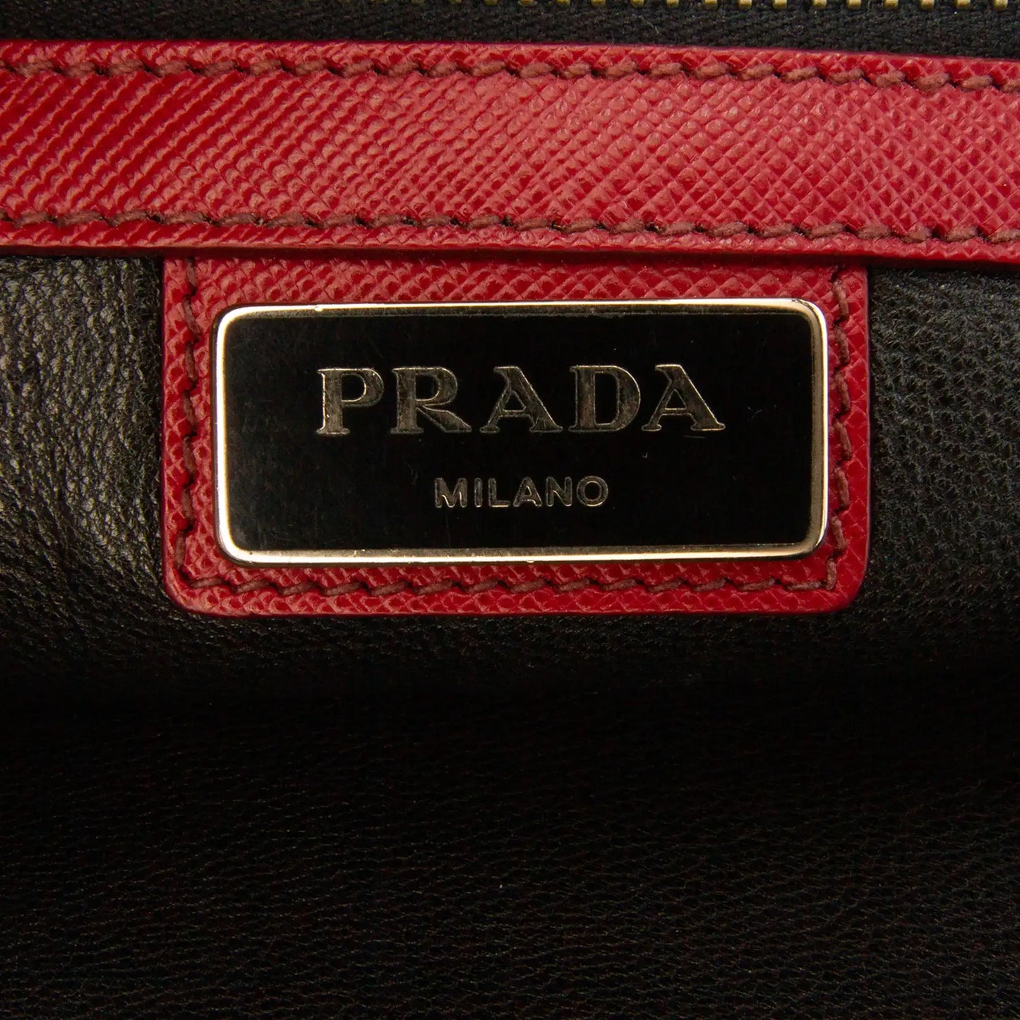 Prada Saffiano Portfolio Zip Clutch