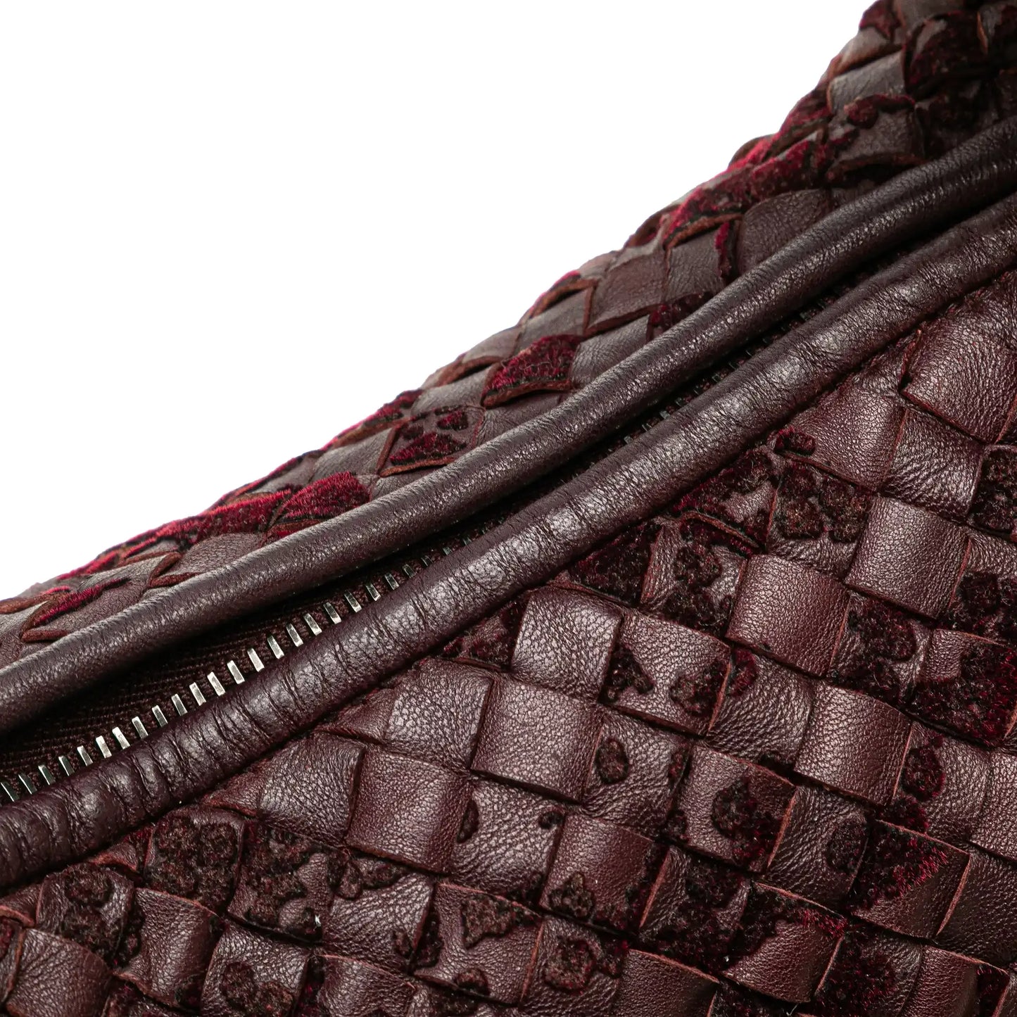 Bottega Veneta Medium Nappa Velours Intrecciato Fuzzy Veneta Hobo
