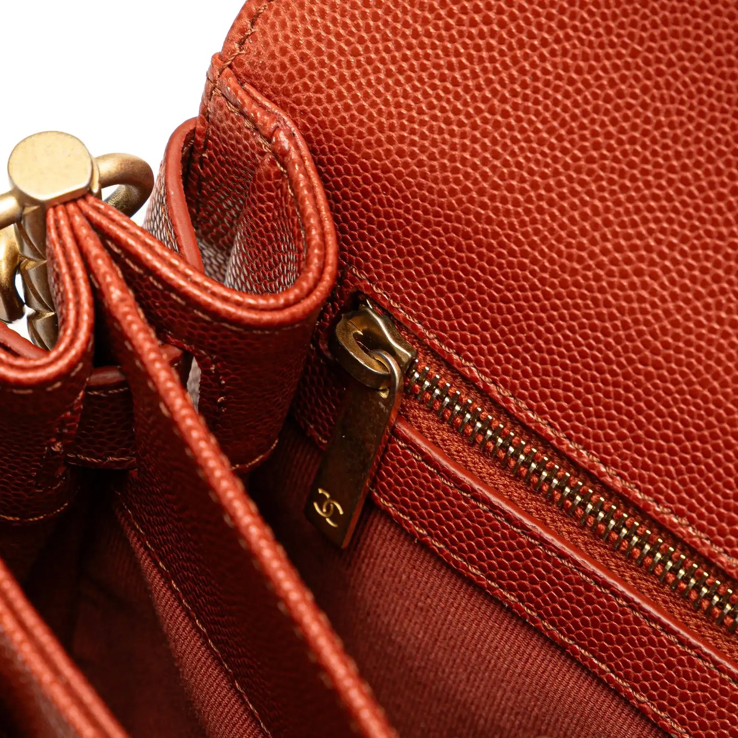Chanel Mini CC Quilted Caviar Messenger Single Flap