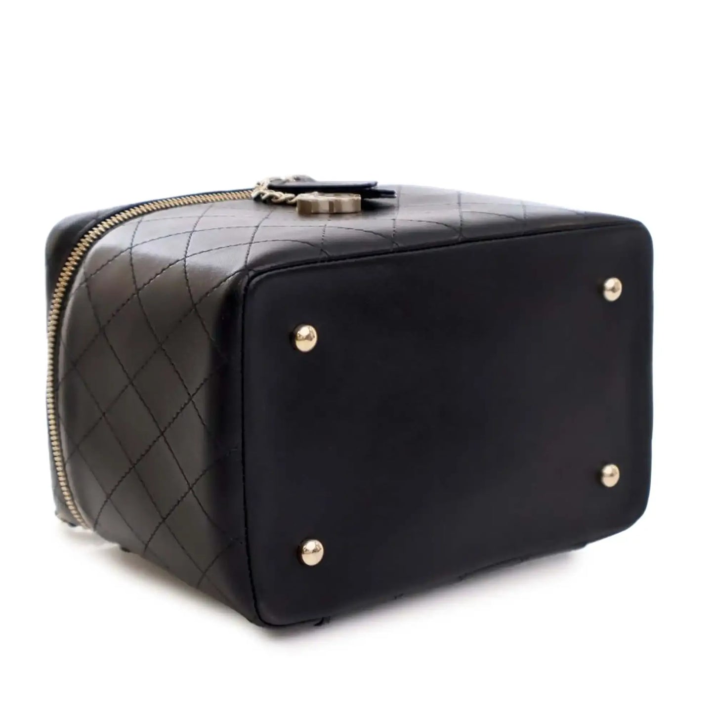 Chanel Large Quilted Lambskin Knock On Wood Vanity Case